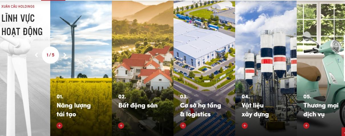 Sơ đồ hệ sinh thái kinh doanh đa ngành của tập đoàn Xuân Cầu – bất động sản, năng lượng, tài chính, giáo dục