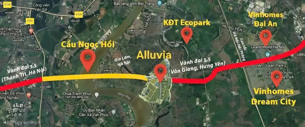 Cầu Ngọc Hồi – tuyến kết nối chiến lược Hà Nội – Hưng Yên